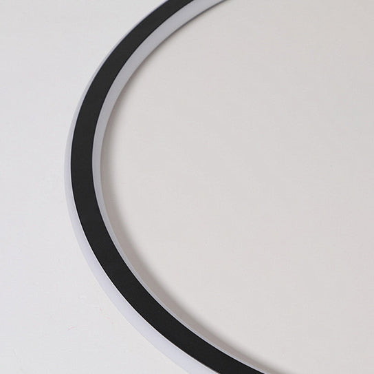 Metal Circle Flush Mount Light Fixture Modern Style LED Ceiling Mount Light