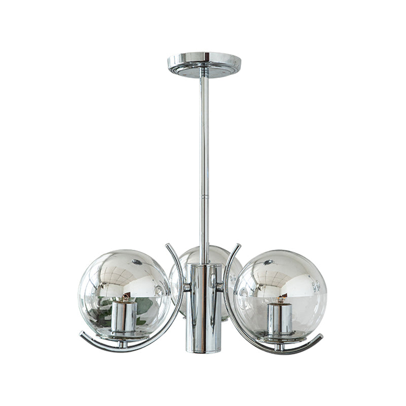 Metal Chandelier Light Fixtures Modern Multi-Head Globe Pendant Lamps for Living Room
