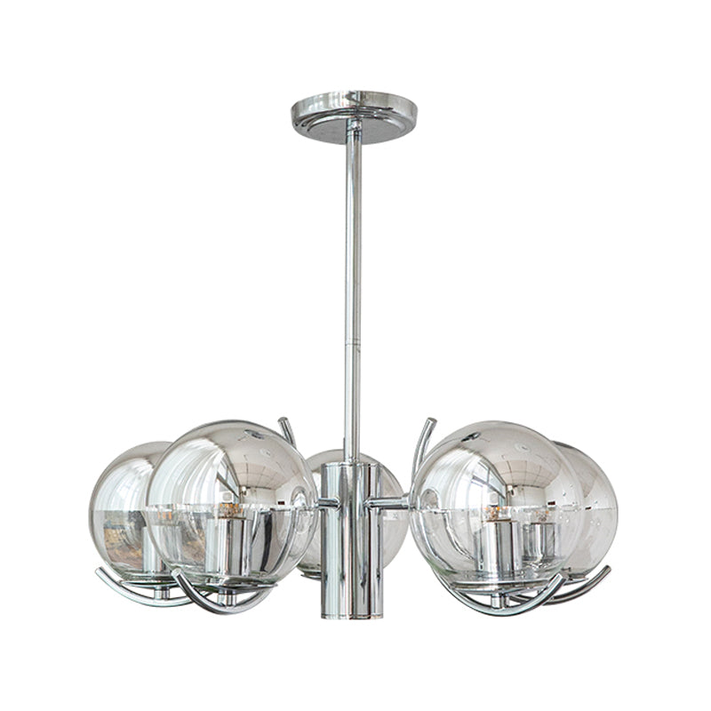 Metal Chandelier Light Fixtures Modern Multi-Head Globe Pendant Lamps for Living Room