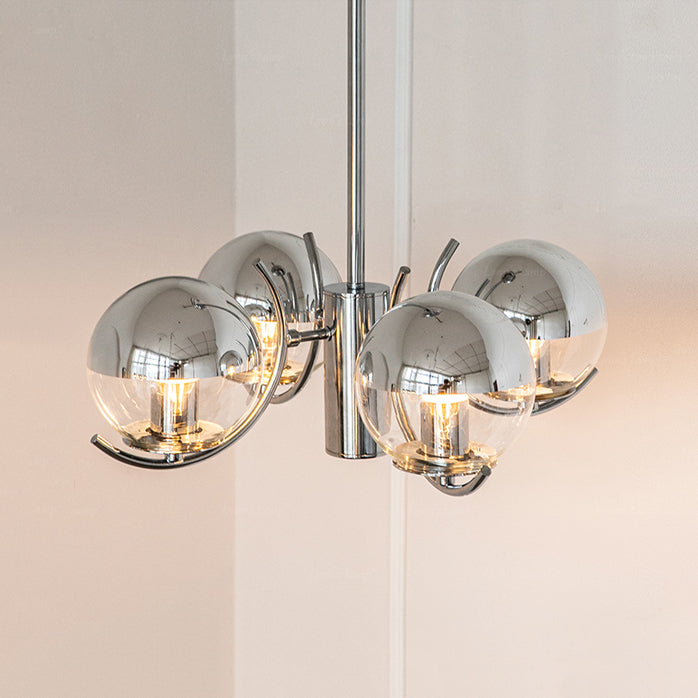 Metal Chandelier Light Fixtures Modern Multi-Head Globe Pendant Lamps for Living Room