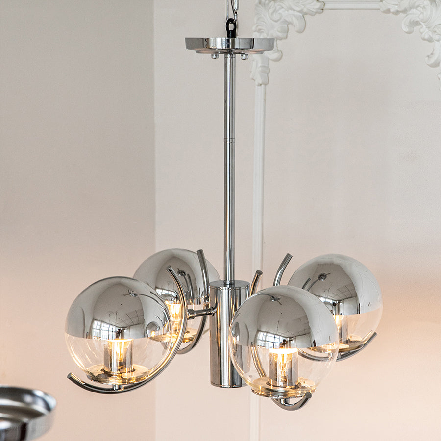 Metal Chandelier Light Fixtures Modern Multi-Head Globe Pendant Lamps for Living Room