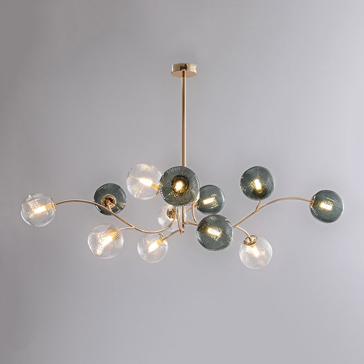 Metal Chandelier Light Fixtures Modern Multi-Head Globe Pendant Lamp for Living Room
