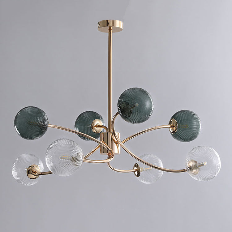 Metal Chandelier Light Fixtures Modern Multi-Head Globe Pendant Lamp for Living Room