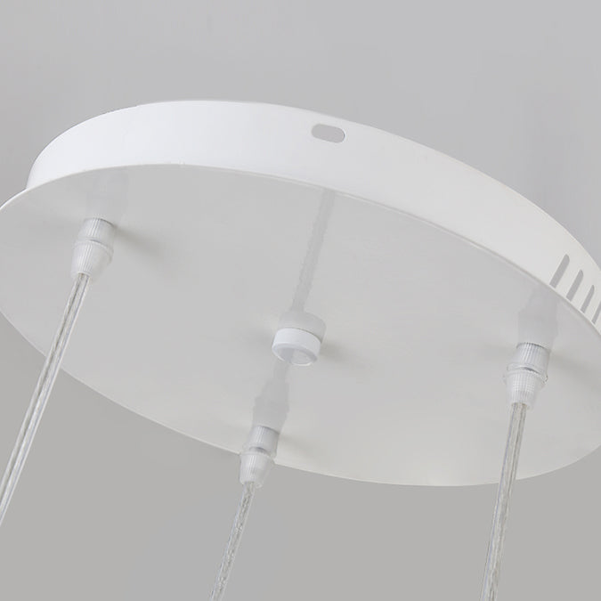 Clear Glass Chandelier Light Fixtures Modern Multi-Head Globe Pendant Lamp for Living Room