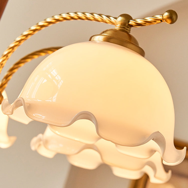 Wood Japanese Style Chandelier Gold Hanging Light with Metal for Restaurant