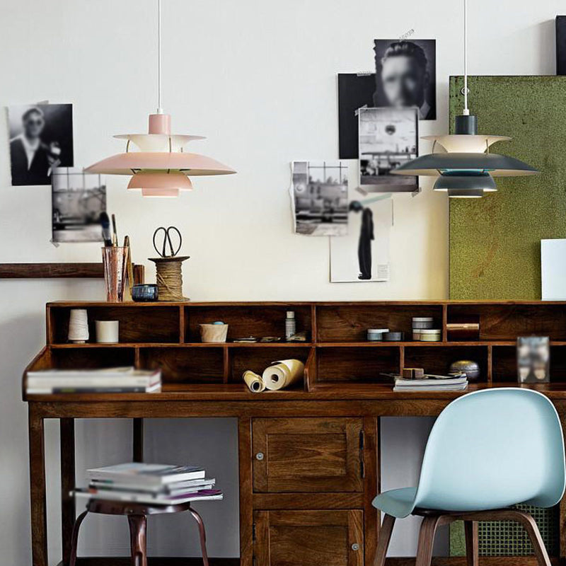 Éclairage pendentif en couches nordiques Métal 1