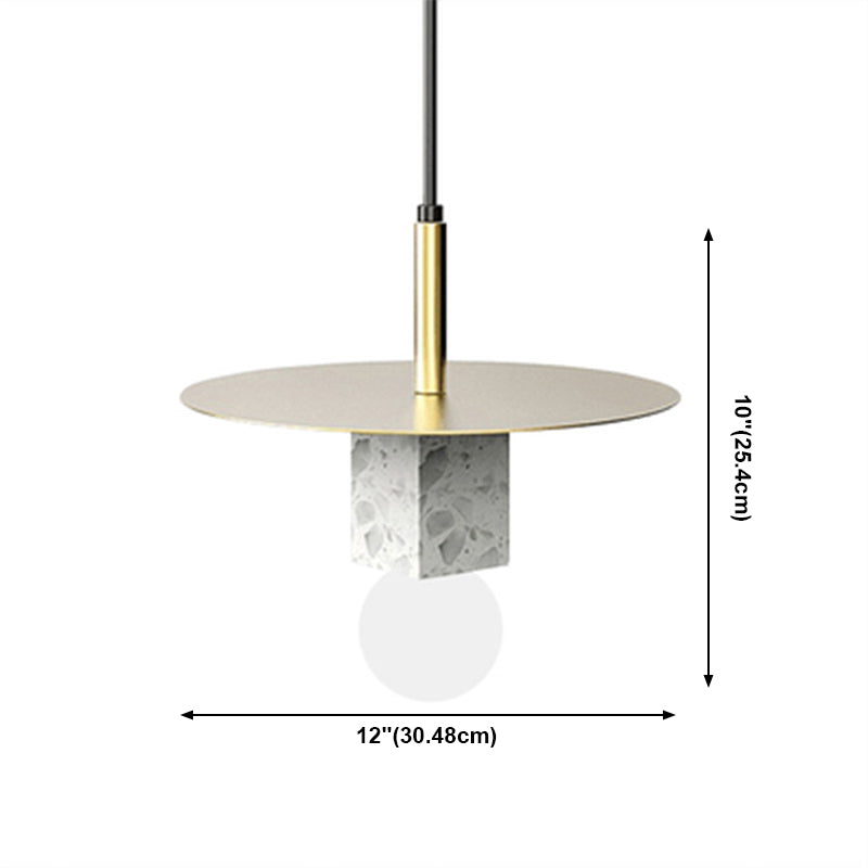 Pendant de style moderne Light Nordic Style Stone Cube suspendu pour le chevet