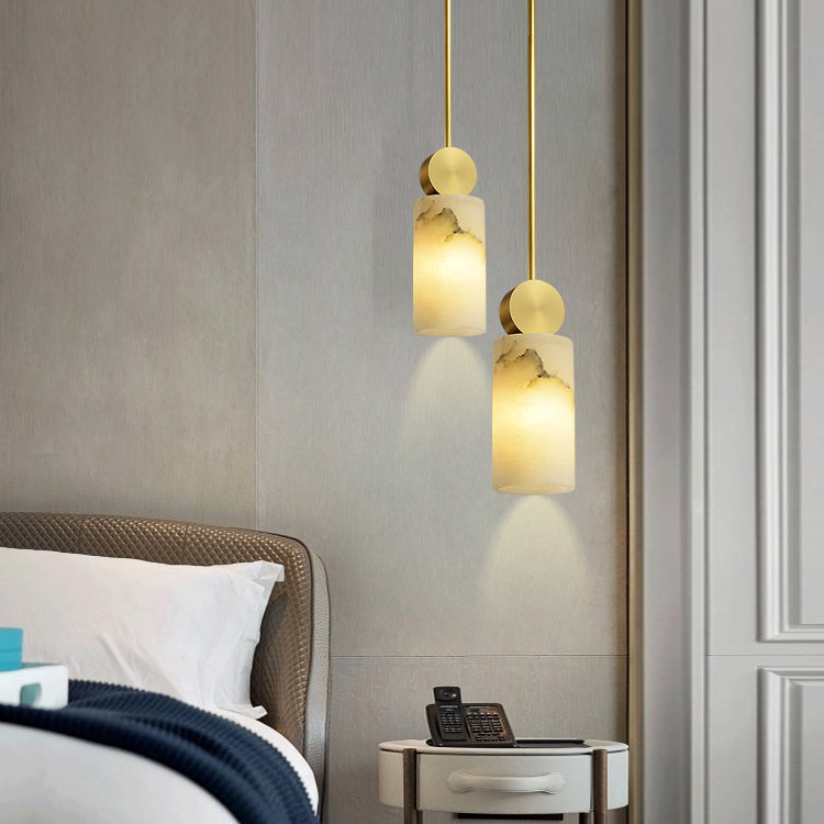 Pendante de style moderne Lumière nordique Style Stone Hanging Light pour le chevet
