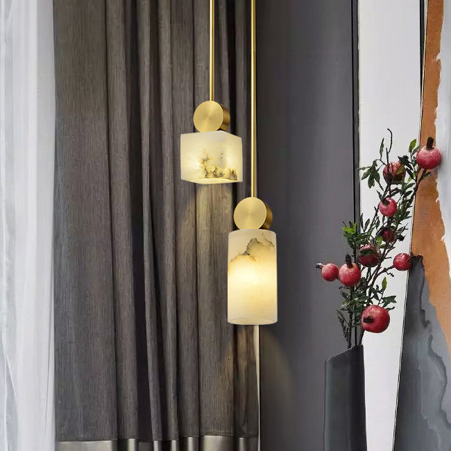 Pendante de style moderne Lumière nordique Style Stone Hanging Light pour le chevet