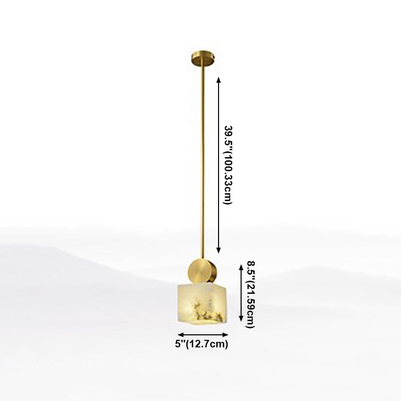 Pendante de style moderne Lumière nordique Style Stone Hanging Light pour le chevet