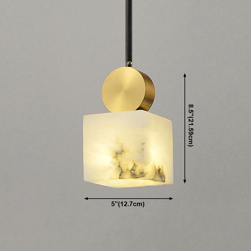 Pendante de style moderne Lumière nordique Style Stone Hanging Light pour le chevet