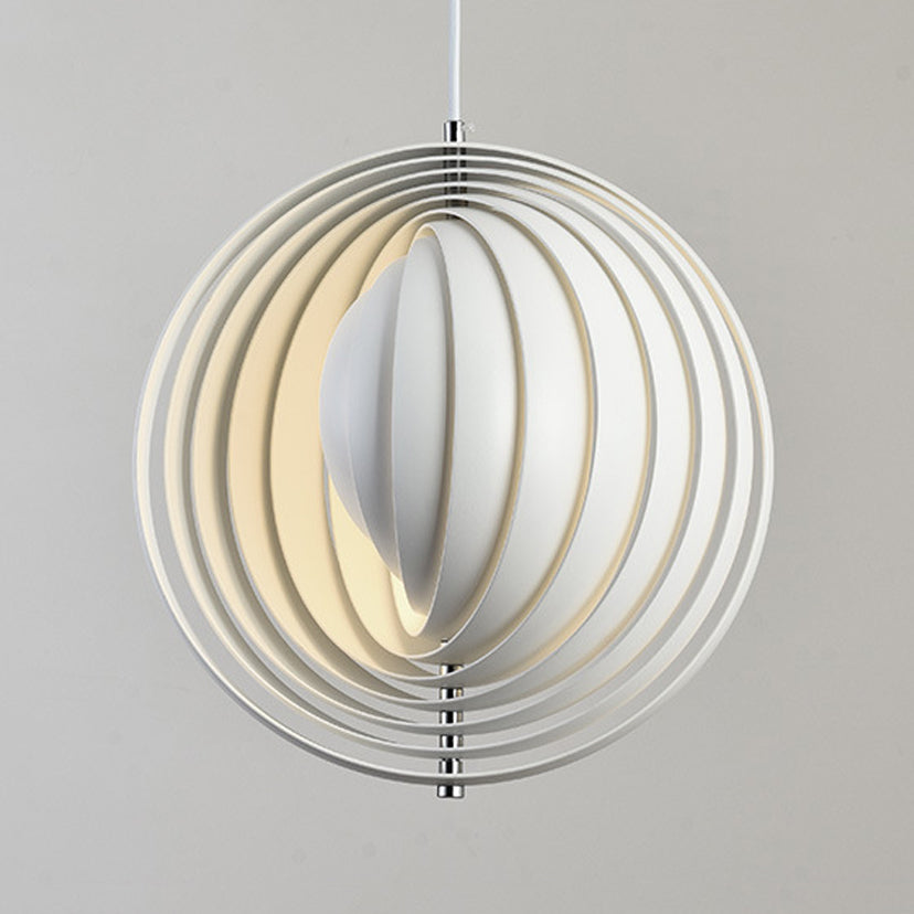 Modern Style Hanging Lamp Creative Metal Pendant Light in White for Corridor Bedroom