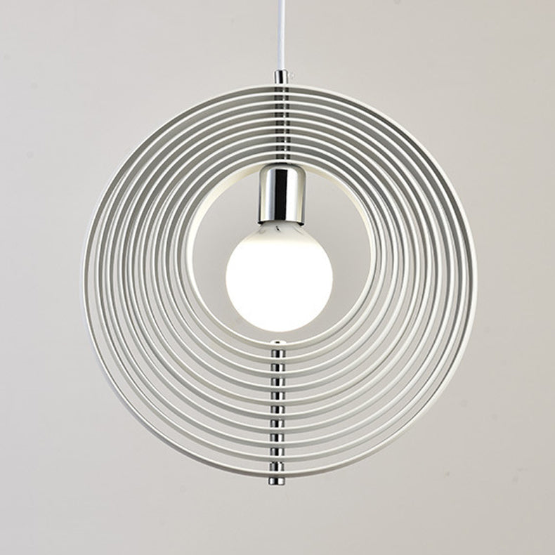 Modern Style Hanging Lamp Creative Metal Pendant Light in White for Corridor Bedroom