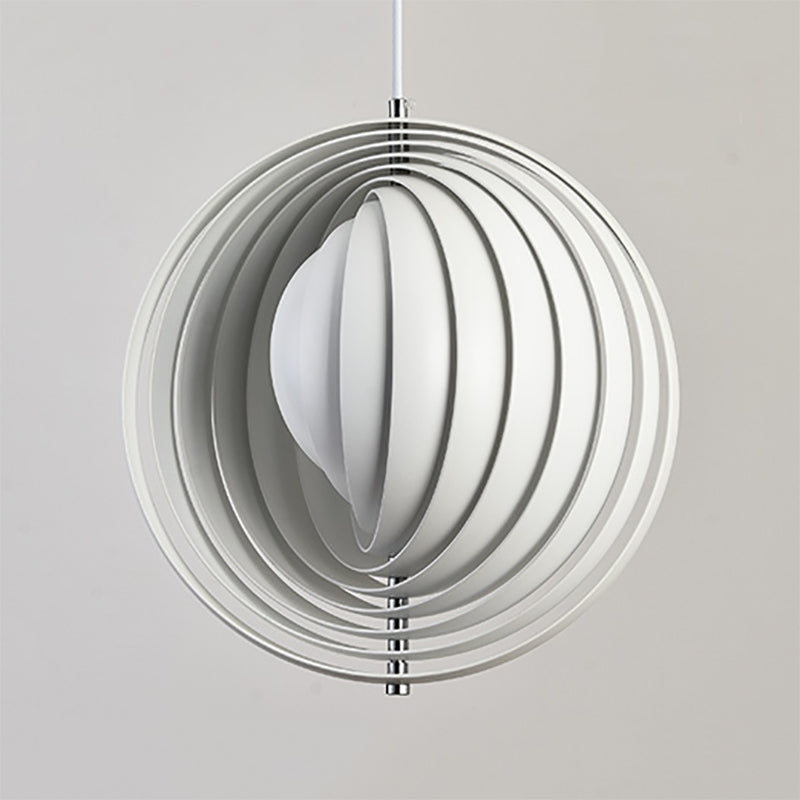 Modern Style Hanging Lamp Creative Metal Pendant Light in White for Corridor Bedroom
