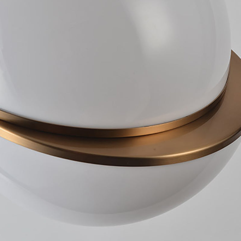 Style moderne suspendu blanc 1 lumière suspendue lumière en or pour chambre à coucher