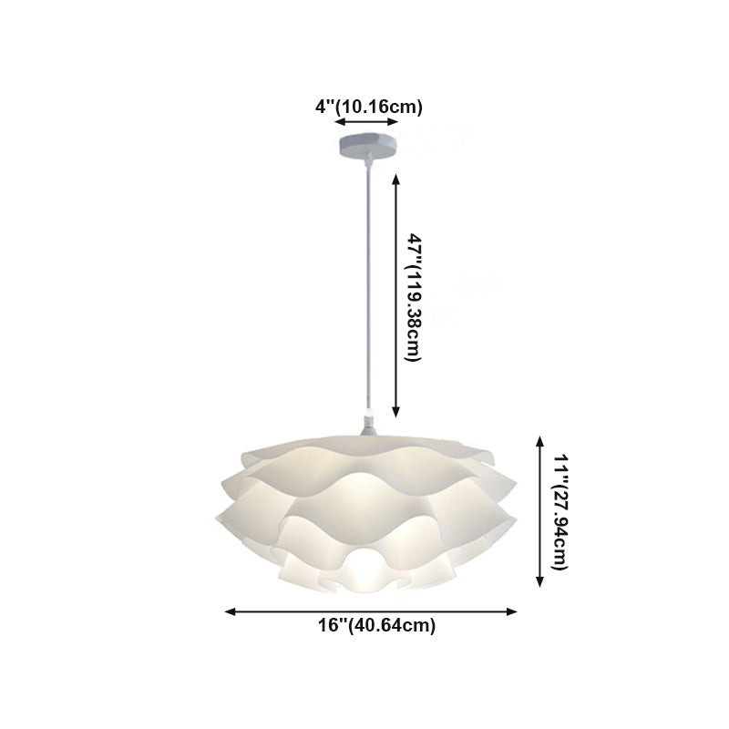 1-Light Pendant Lighting Modern Style Flower Shape Metal Hanging Lights