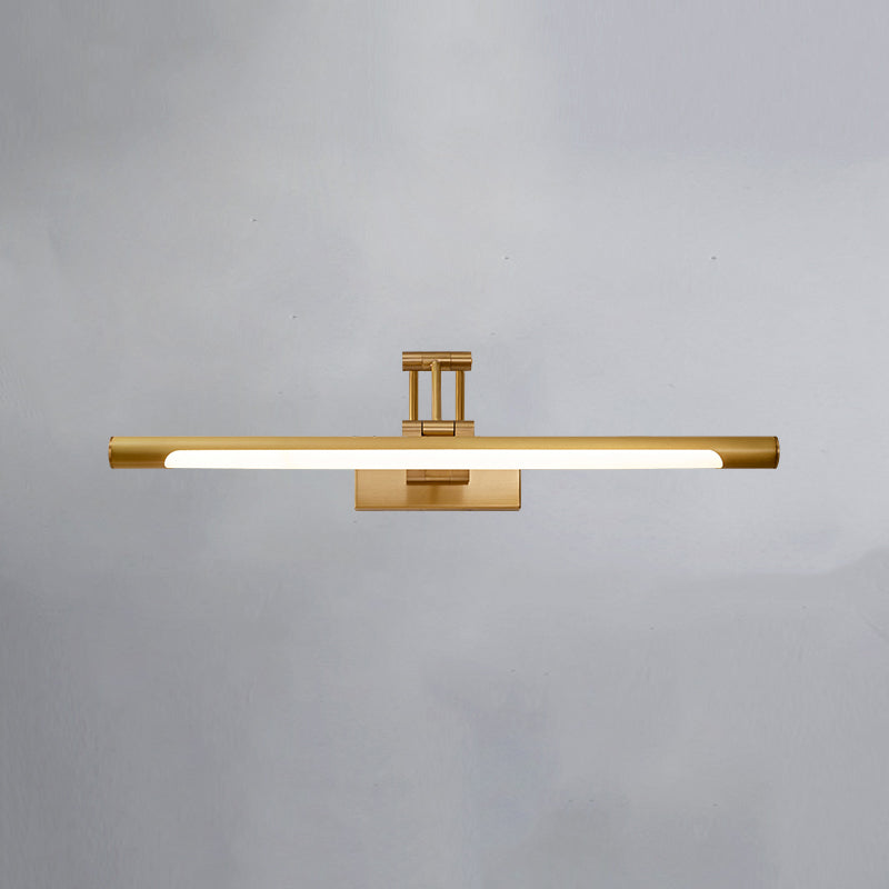 Modern Simple Copper Makeup Mirror Lamp Nordic LED Mirror Light Fixture for Bathroom