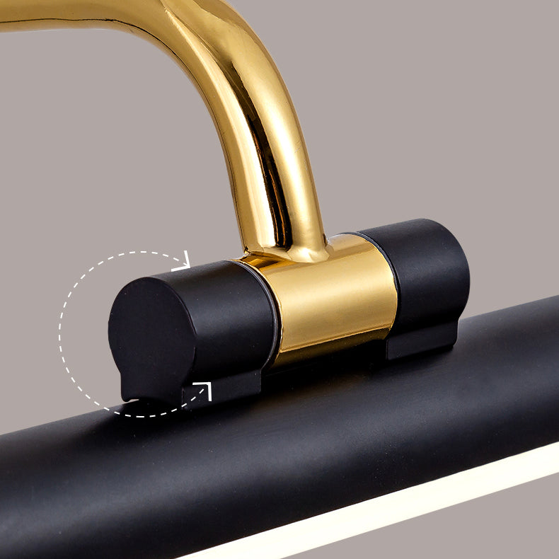 Modern Simple Copper Makeup Mirror Lamp Nordic LED Mirror Light Fixture for Bathroom