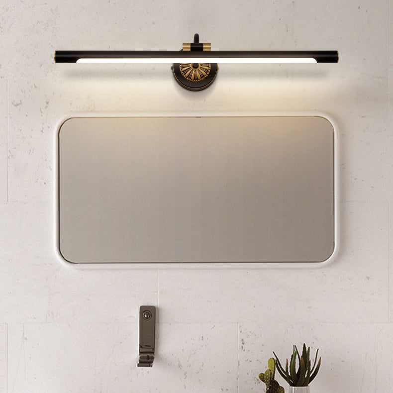 Modern Simple Copper Makeup Mirror Lamp Nordic LED Mirror Light Fixture for Bathroom