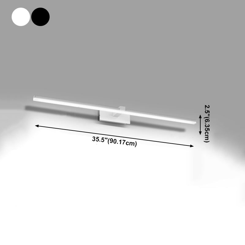 Lampada a specchio da trucco in metallo semplice moderno per bagno