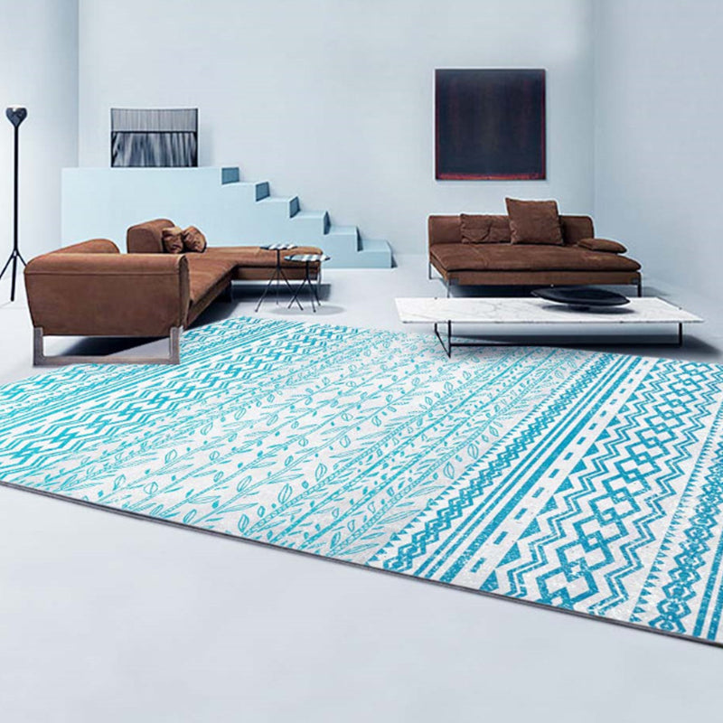Bohemian Carpet Indoor Medallion Carpet Stain Resistant Carpet for Living Room