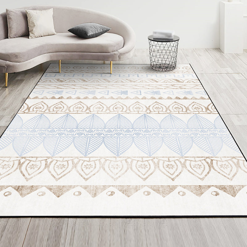 Bohemian Carpet Indoor Medallion Carpet Stain Resistant Carpet for Living Room
