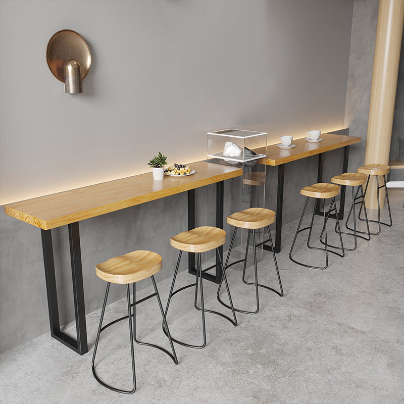 Cafe and Break-room Bistro Bar Desk Modern Rectangle Wood Counter-height Pub Table