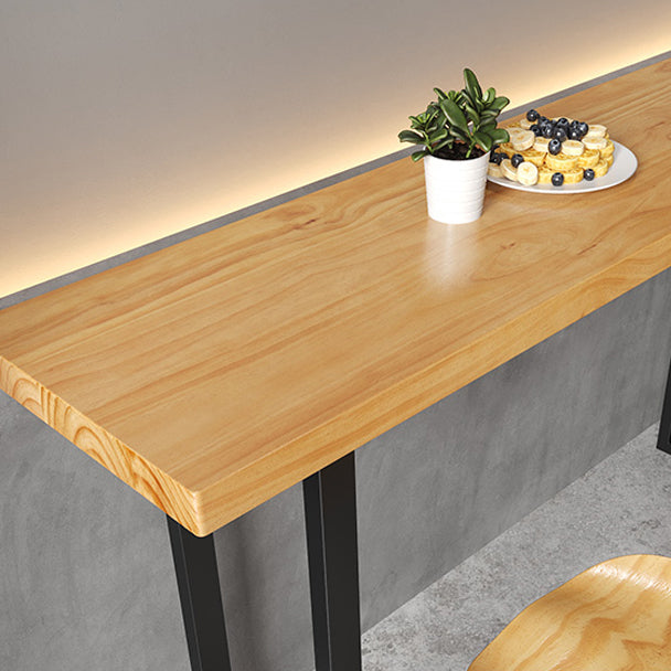 Cafe and Break-room Bistro Bar Desk Modern Rectangle Wood Counter-height Pub Table