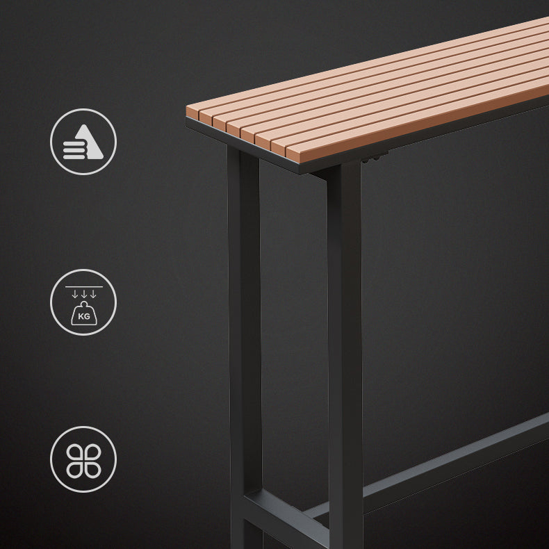 Balcony Rectangle Modern Pub Bar Table Footrest Trestle Wood Bar/Dinette Table