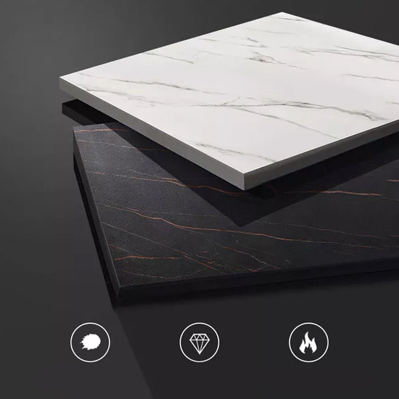 Modern Bar Dining Table Indoor Bar Height Table with Iron Base 42-Inch Top