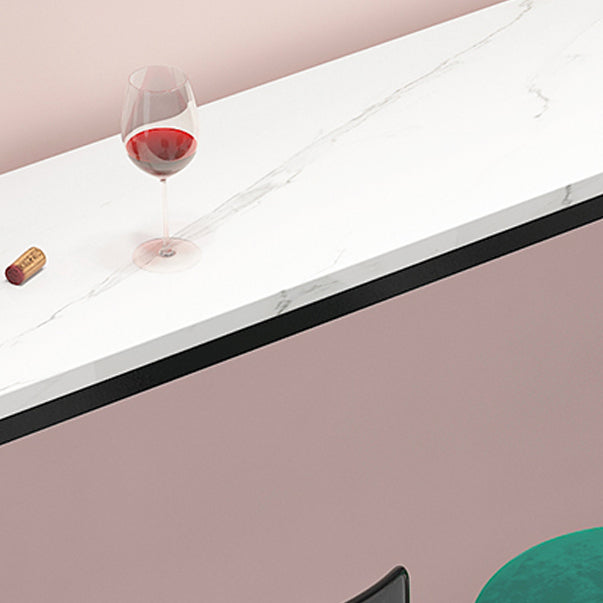 Marble Rectangle Counter Height Dining Table Indoor Footrest Pub Height Dining Table