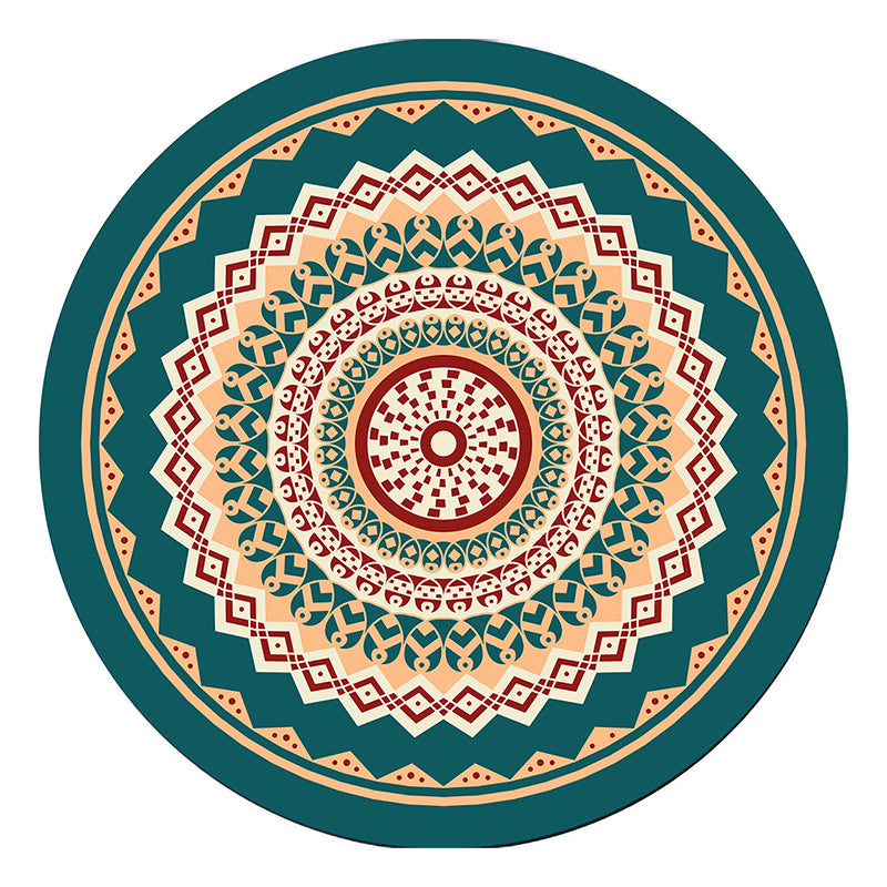 Black Graphic Rug Polyester Bohemian Rug Stain Resistant Rug for Home Decor