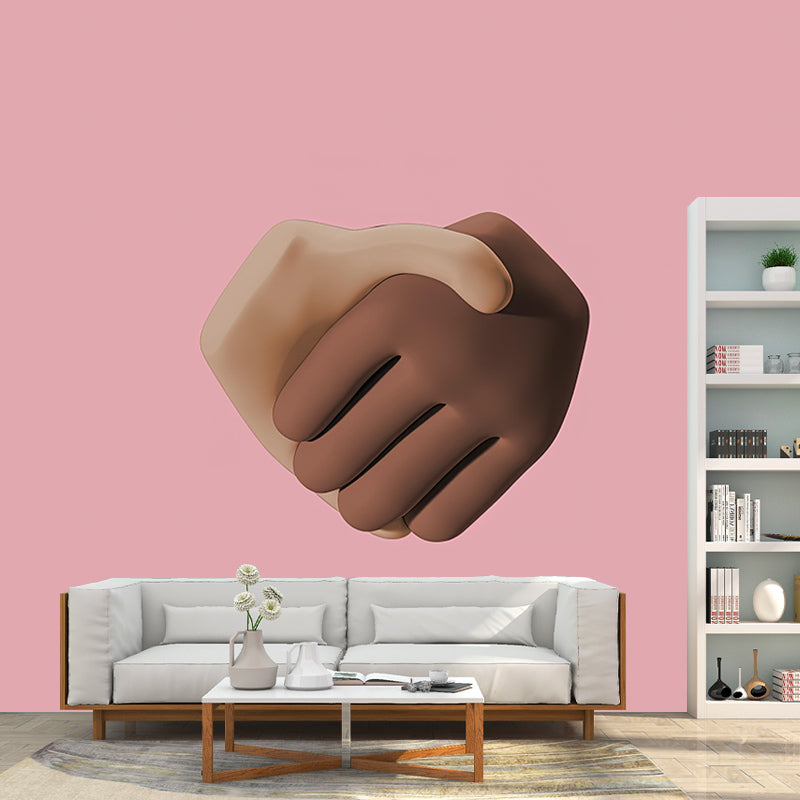 Gesture Icon Environment Friendly Mural Novelty Style 3D Optical Illusion Wall Covering