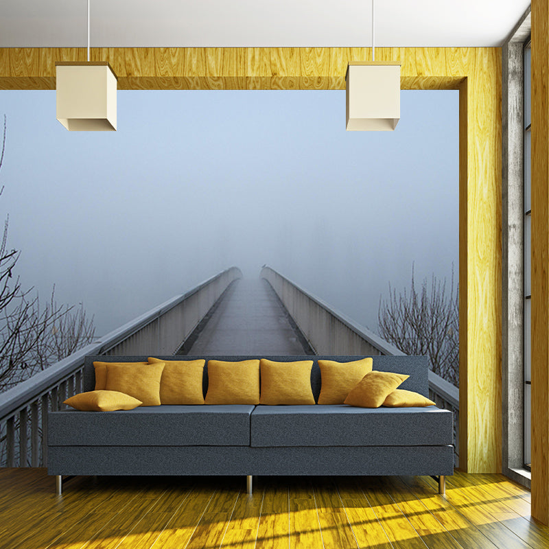 Wooden Bridge Environment Friendly Mural Wallpaper Space Extension Wall Mural