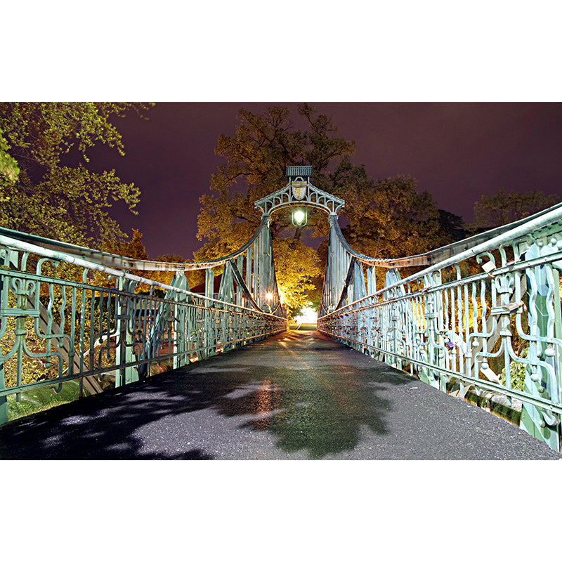 Wooden Bridge Environment Friendly Wall Mural Industrial Style Space Extension Wall Mural