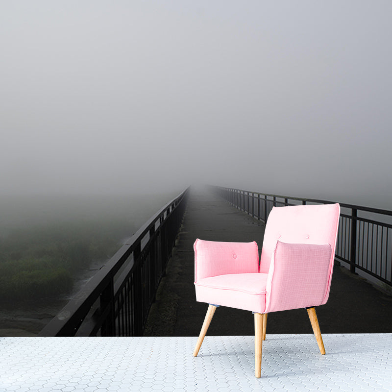 3D Bridge Environment Friendly Wall Mural Industrial Style Space Extension Wall Mural