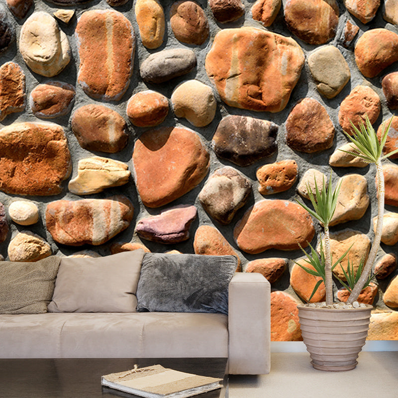 Industrial Style Stone Wall Mural Mildew Resistant Decorative Wall Art