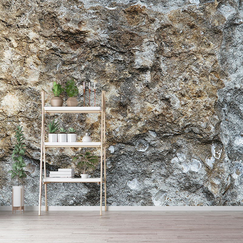 Mildew Resistant Industrial Stone Wall Mural Decorative Wall Covering