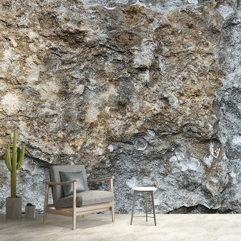 Mildew Resistant Industrial Stone Wall Mural Decorative Wall Covering