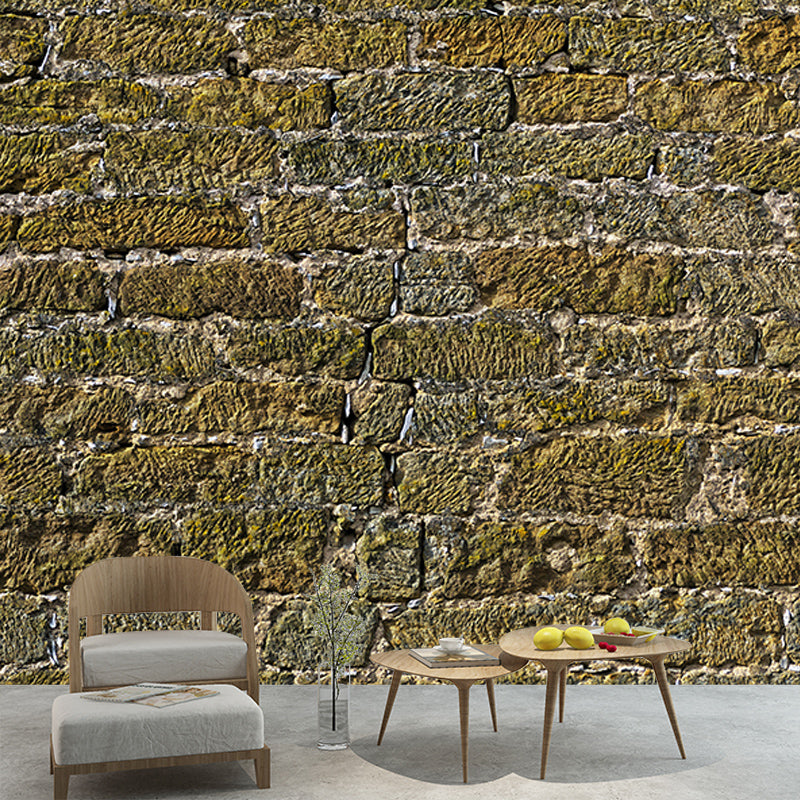 Mildew Resistant Industrial Stone Wall Mural Decorative Wall Covering