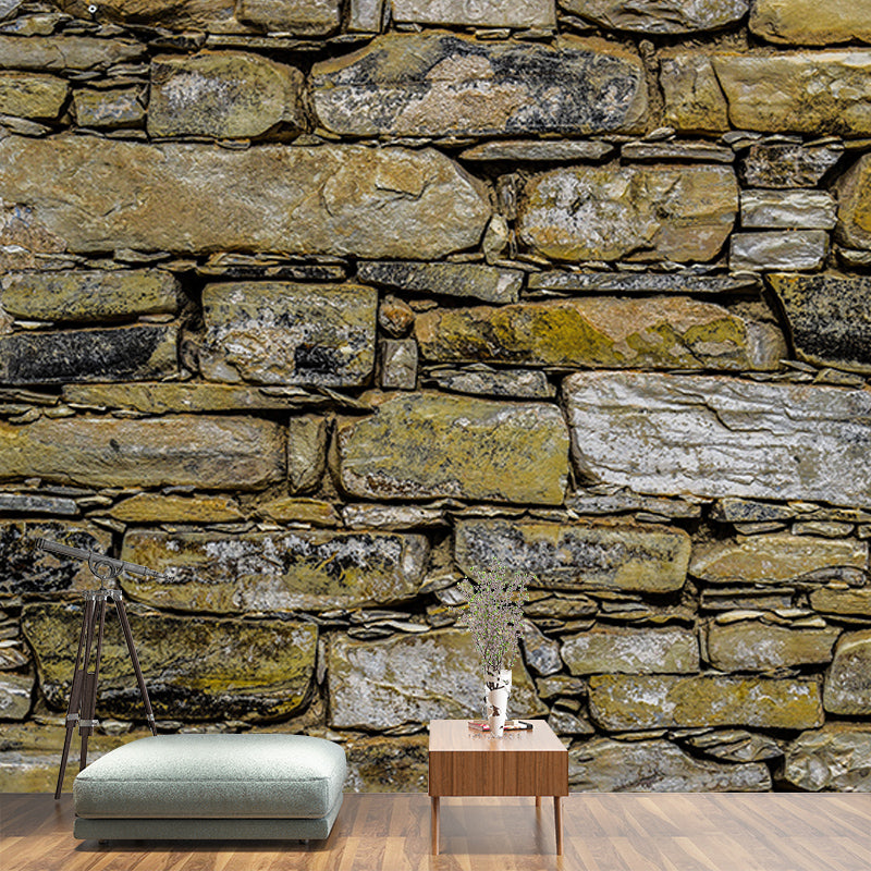 Customized Industrial Stone Wall Mural Wallpaper Mildew Resistant Decorative Wall Art