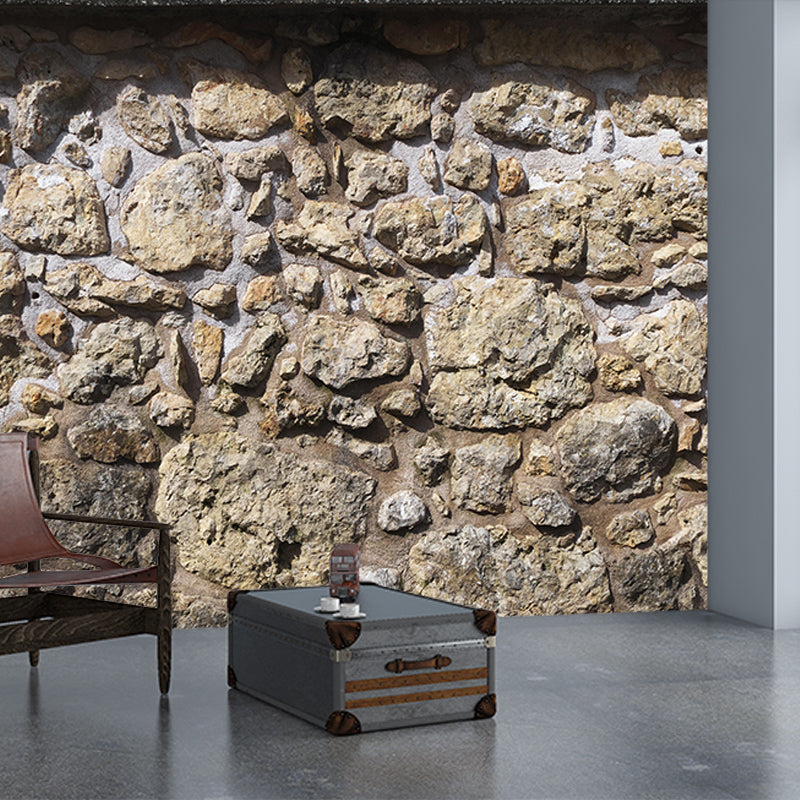Stain Resistant Industrial Stone Wall Mural Wallpaper Decorative Wall Covering