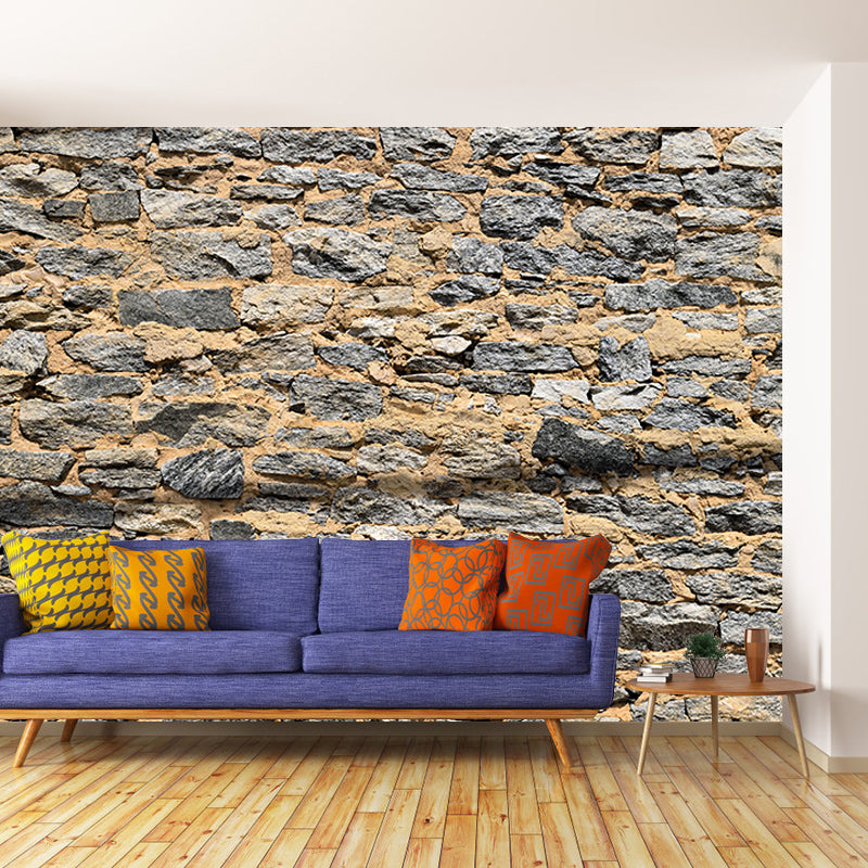 Vivid Industrial Stone Wall Mural Mildew Resistant Decorative Wall Art