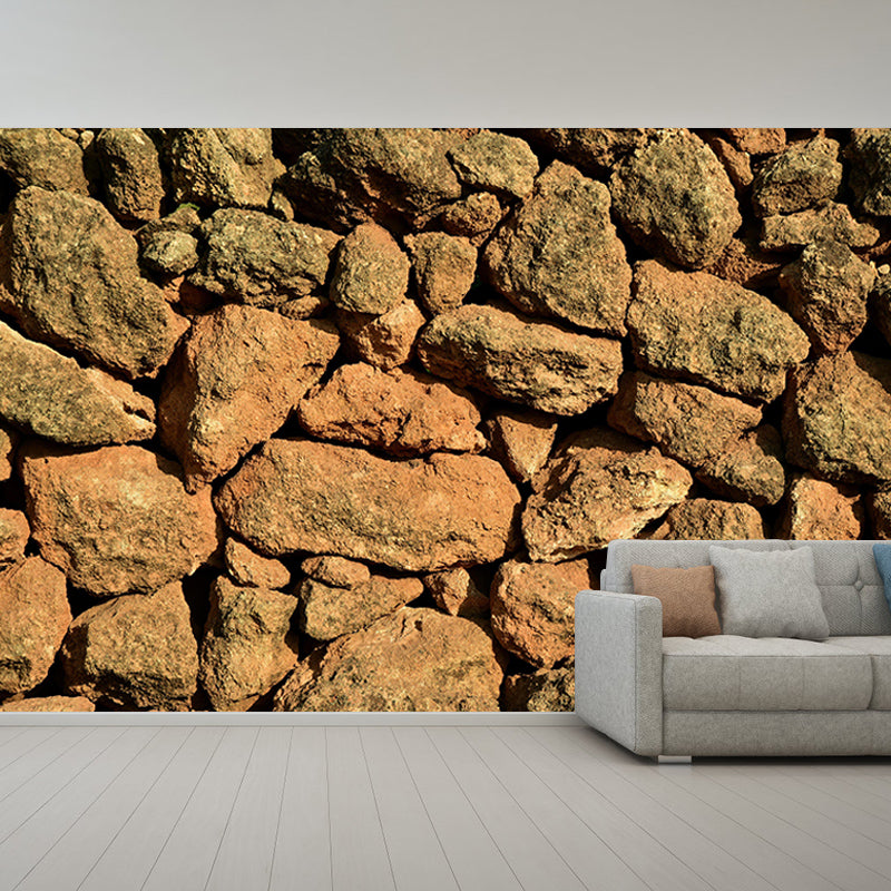 Vivid Industrial Stone Wall Mural Mildew Resistant Decorative Wall Art