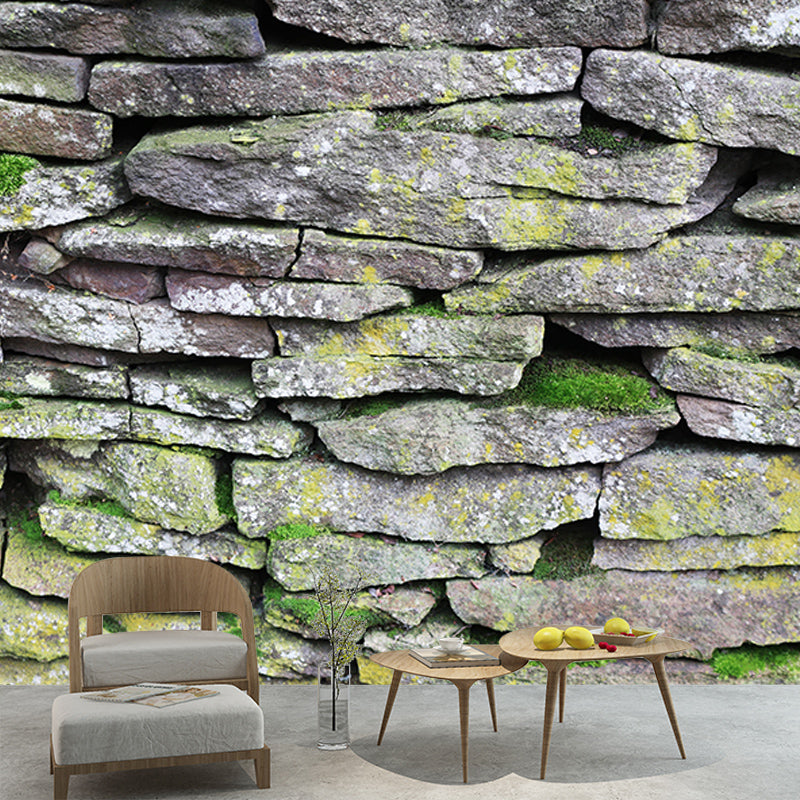 Industrial Style Stone Wallpaper Mural Mildew Resistant Decorative Living Room Wall Mural