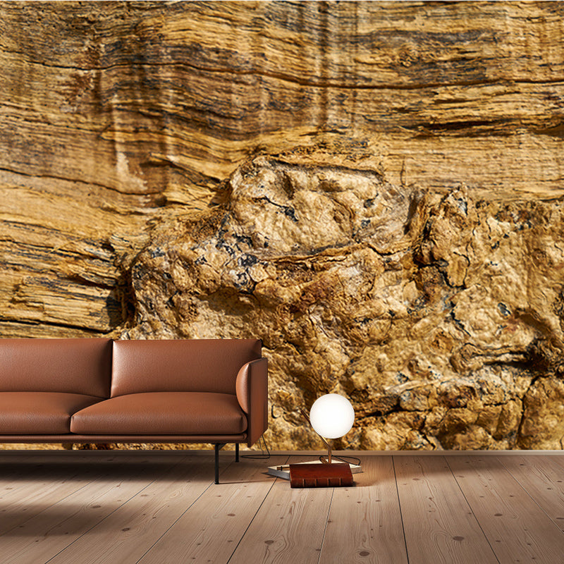 Customized Industrial Wood Grain Mural Mildew Resistant Decorative Wall Art