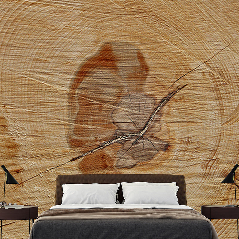 3D Industrial Wood Grain Customized Mural Mildew Resistant Decorative Wall Covering