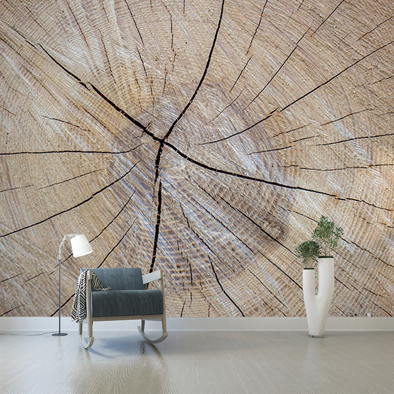 Eco-friendly Wood Grain Mural Mildew Resistant Decorative Living Room Wall Mural
