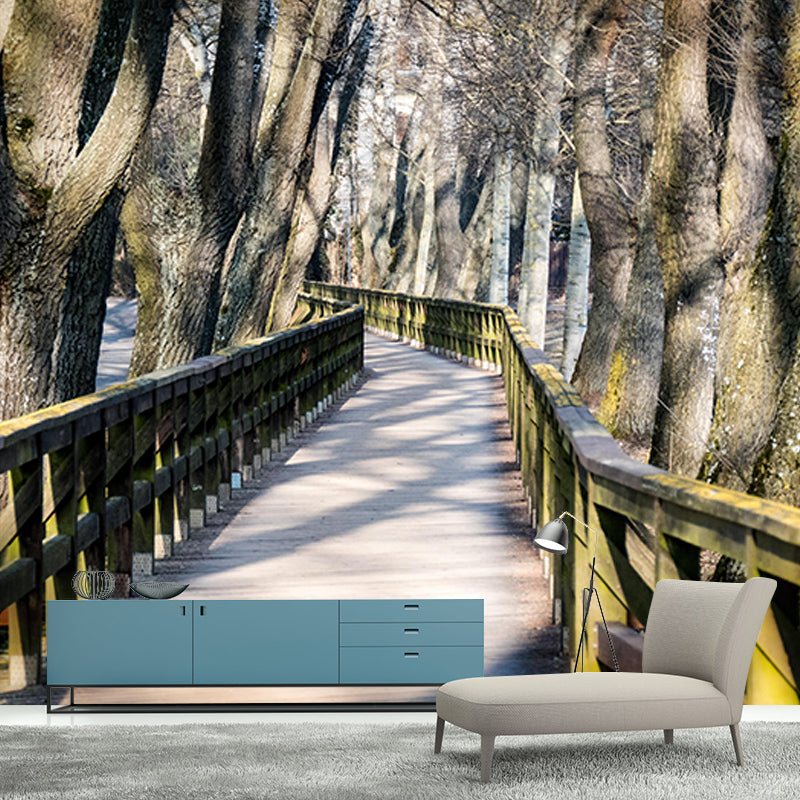 Road Scene Mural Industrial Space Extension Mural Mildew Resistant Decorative Wall Art