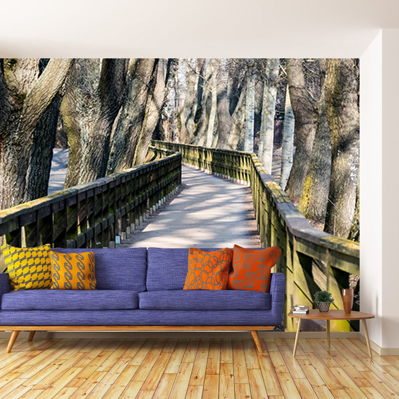 Road Scene Mural Industrial Space Extension Mural Mildew Resistant Decorative Wall Art